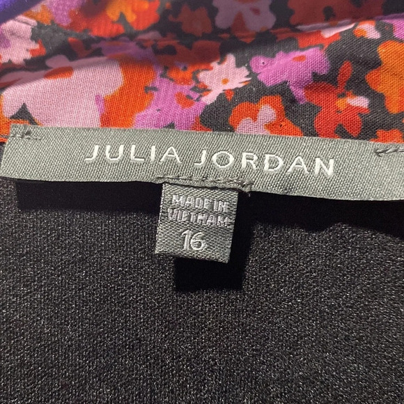 Julia Jordan floral print ruffle long sleeve dress. NWT Size 16 - Picture 3 of 6